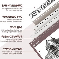 Sketch Book 8.5×11 inch, Spiral Bound 8.5 x 11inch(1 Pack), Reddish brown