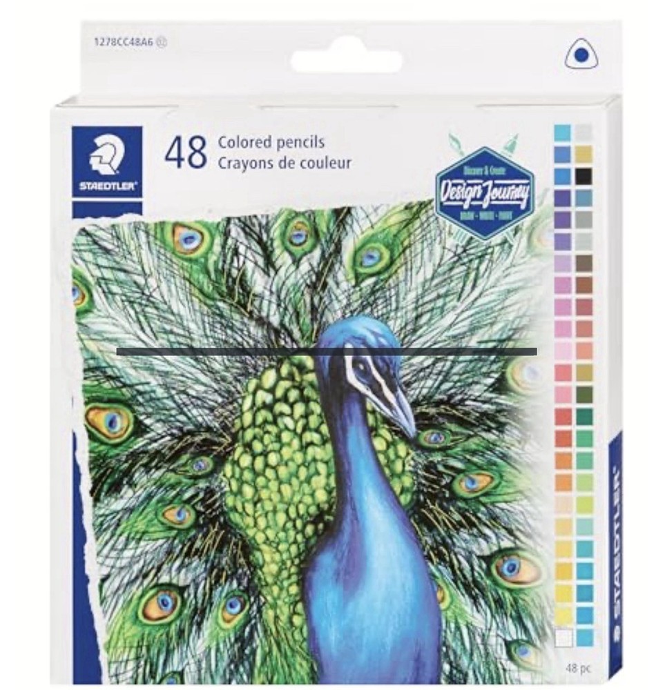Staedtler Colored Pencils 12CT Triangular Barrel Peacock NEW*FREE SHIP