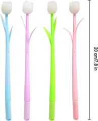24 Pieces Color Changing Flower Pens, Gel Flower Pens Rose Creative Gel Ink Roll