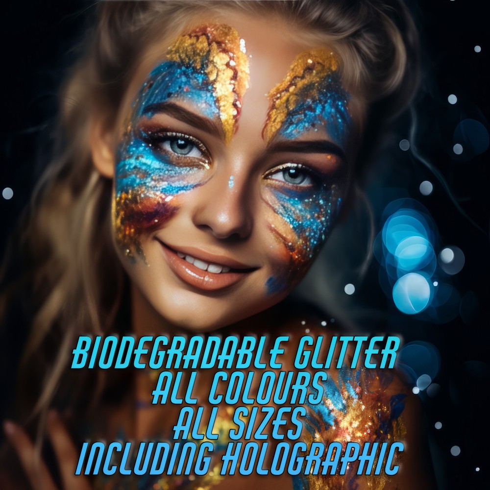 Biodegradable Glitter – Entire Collection of All sizes, All Colours, All Mixes