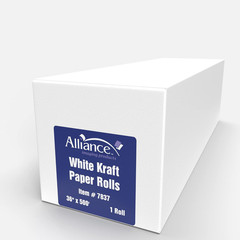 White Kraft Paper Roll for Arts and Crafts 36” X 500’ Ideal for Paints, Wall Art