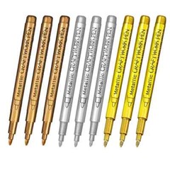 1Pc Metallic Marker Pen Waterproof Permanent Marker Pen Gold Silver Copper