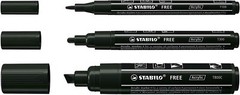 STABILO Free Acrylic Marker T100/T300/T800 Black Ink 1 of Each Size 3 Set