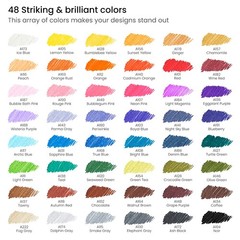 Inkonic Fineliner Pens Set Of 48 Markers 0.4mm Fine Tip For Drawing Art