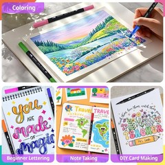Dual Tip Art Markers – 24 Vibrant Colors for Creative Expression