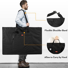 Light Weight Art Portfolio Bag, 24 X 36 Inches Waterproof Nylon Art Portfolio Ca
