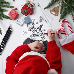 Versatile Art Pencil Set: 22-Piece Graphite & Charcoal Tools for Artists