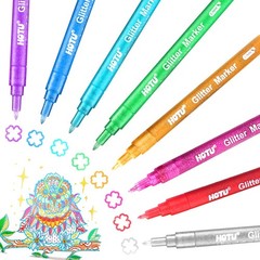 Glitter Markers 8 Colors Gel Pens for Kids Adult Art Projects