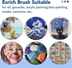 Versatile 240-Piece Nylon Brush Set for Watercolor, Acrylic, and Oil Painting