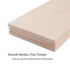 12 Pack Balsa Wood Sheets 1/16x4x6 Inch Natural Wood Color Unfinished Wood fo…