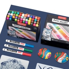 ZEYAR Oil-Based Paint Markers, Expert of Rock 16 Count (Pack 3), 48 colors