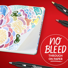 Sharpie Creative Markers, Warm Tones, Water-Based Acrylic Markers, Bullet Tip, A