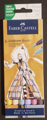 🌟 Faber-Castell Goldfaber “Fashion” Aqua Dual Tip Markers 6 pcs Manga Anime 🌟