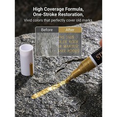 Stone Repair Paint Pen for Grave Headstone, Water Resistant Marker Multi-Color