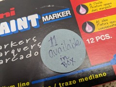 Uni-Paint PX-20 Oil-Based Paint Marker Medium Line White Box Of 11 Markers