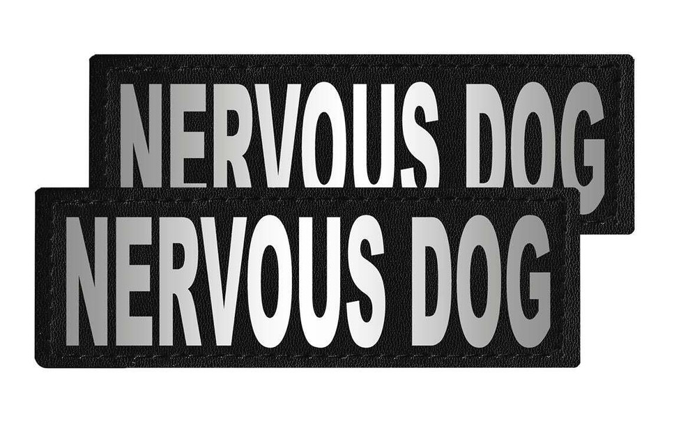 Removable Patches (2 Per Pack) – 1 x 2.75″ NERVOUS DOG