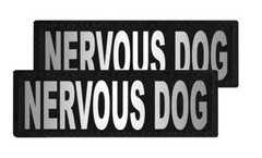 Removable Patches (2 Per Pack) – 1 x 2.75″ NERVOUS DOG