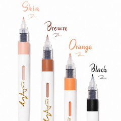 Acrylic Paint Markers Pens Japanese Soft Tip 0.5-2mm Brush Pen Sketch Outline 6p
