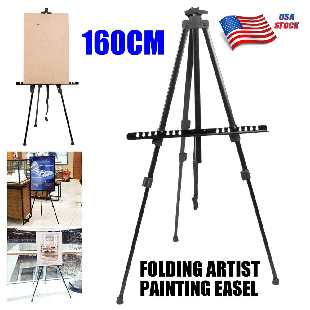 Heavy Duty Metal Folding Artist Painting Easel Display Board Tripod w/ Bag 160CM