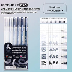 Languo 6/24/36/54/72/90 Colors Acrylic Painting Handbook Pens Multi-Color Gel Pe