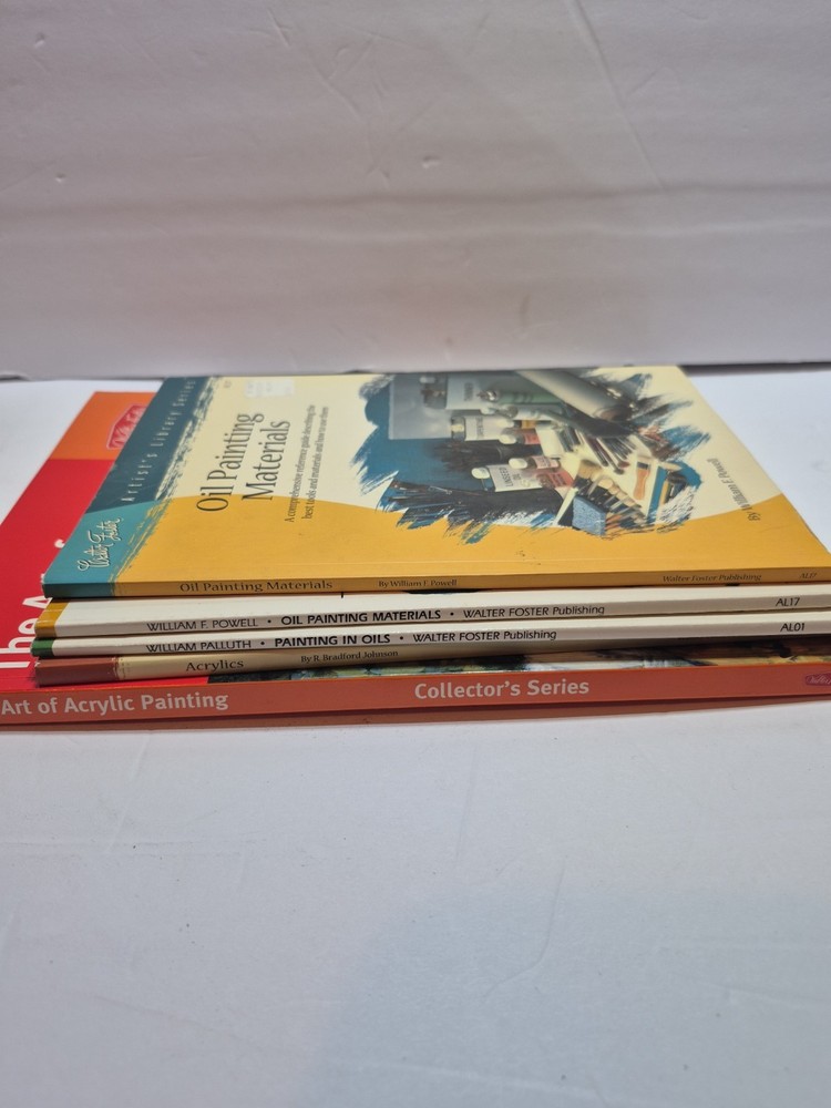 Walter Foster Art Books Lot of 5 Oil Painting, Painting in Acrylics