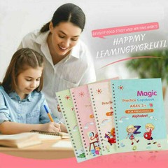 Magic English Practice Copybook for Kids Reusable Calligraphy Number Handwriting