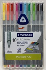 Staedtler Triplus Fineliner 0.3 mm Porous Point Pen 334 – SB10, 10 pack NEW