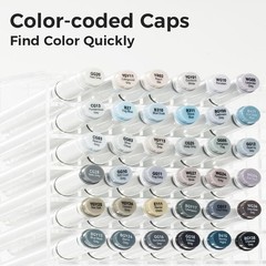 Ohuhu Alcohol Markers Brush Tip 36 Grayscale Colors w/ 1 Blender – Chisel & Fine