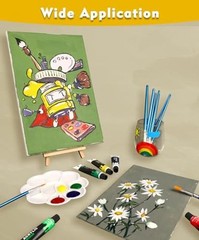 Acrylic Painting Kit – Paint Supplies Set with 24 Colors, 75PCS+24Colors/12 ml
