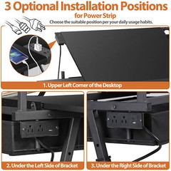 Adjustable Height Drafting Drawing Table Tiltable Tabletop Edge Stopper Black