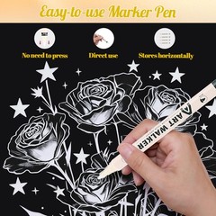 Thboxes 10 Pack White Paint Markers, Dual-Tip 1 Count (Pack of 10),