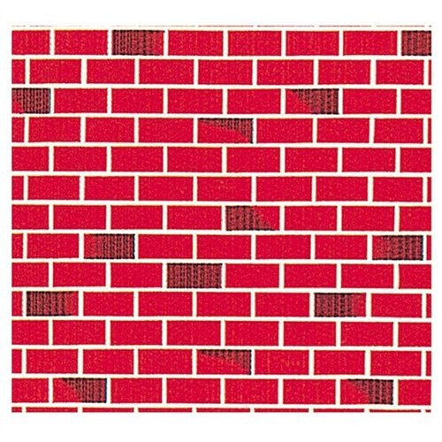 Pacon Two-tone Brick Design Fadeless Paper Roll – 48″ X 50 Ft – Red (56475)