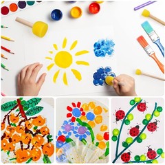 30 Pcs Round Sponges Brush Set, Round Sponge Brushes for Painting, Paint Spon…