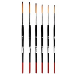 Lettering Quill Brushes, 6 pcs for Sign Painting, Pinstriping Brush Sign XL-XXS