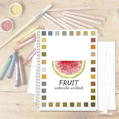Watercolor Workbooks,16 Spiral-Bound Pages Dispersed Watercolor Workbook for Beg