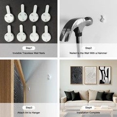 Black and White Abstract Framed Canvas Wall Art Set, Modern Textured Brushstr…