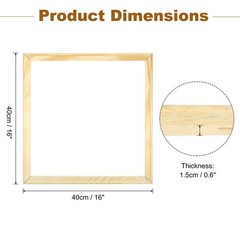 uxcell DIY Canvas Stretcher Bars, 16 x 16 Inch 16 x 16 Inch, Wood