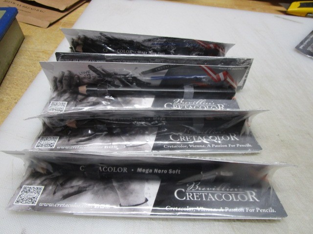 5 PACK Cretacolor Mega Sketching Drawing OIL Pencil Graphite Charcoal SOFT
