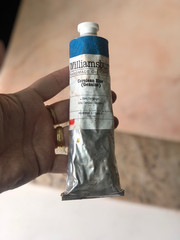 Williamsburg Handmade Oil Paint Tube 150 ml – Cerulean Blue Genuine, Series 8