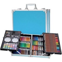 NEW 145pc Artist Aluminum Art Case Coloring Pencils Painting Set Childrens/Adult