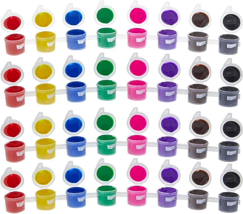 Acrylic Paint Pots for Kids 96 Pack 8 Colors Fast-Drying Craft Art Supplies