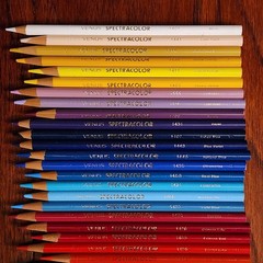 Set of 59 Venus Spectracolor ALL DIF COLORS Colored Pencils Lot Vintage RARE Art