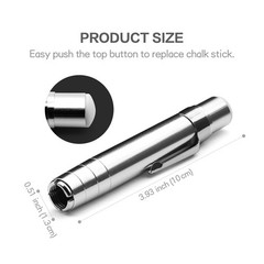 RALIS 2 Packs Aluminum Alloy Chalks Holder, For 1 Count (Pack of 2), Silver