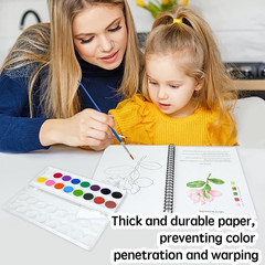 Watercolor Workbook Flower Plants, 15 Different Patterns of Original DIY Designs