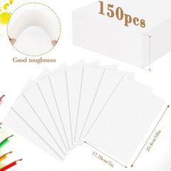150 PCS 7×10 Watercolor Paper Bulk 140lb Cold Press Thick Pad White Cotton