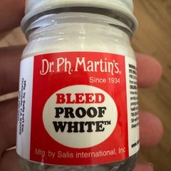 Lot of 6 Dr. Ph. Martin’s Bleed Proof White Fine Art Paint, 1.0 oz, White