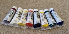 Golden Acrylic Heavy Body Paint, Mixed Sample 1 oz Set Of 8 Lot