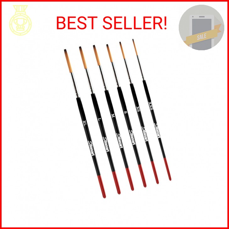 Sdanart Lettering Quill Brushes, 6 pcs Lettering Brushes for Sign Painting, Prof