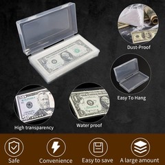 200 X Money Clear Bag Storage Protect World/US Currency Banknotes Soft Sleeves