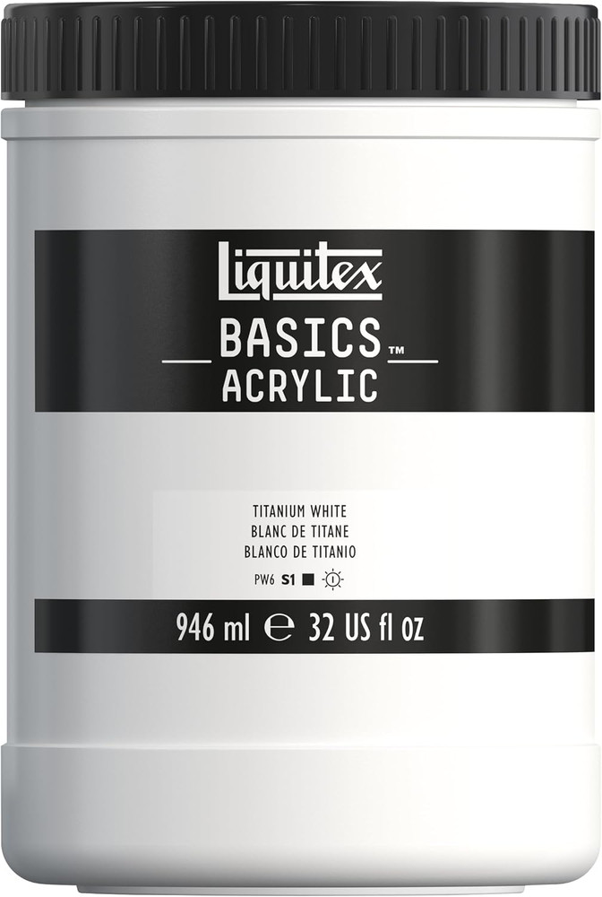 BASICS Acrylic Paint, 118Ml (4-Oz) Tube, Titanium White